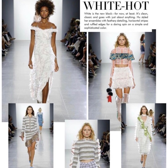 Vivienne Hu Green textured Multi stripe asymmetric ruffle skirt - Picture 12 of 12